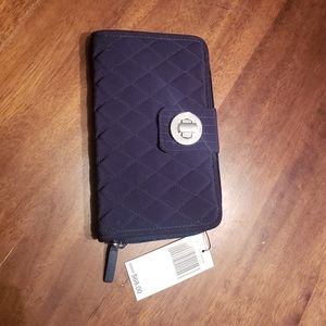 Vera Bradley classic Navy turnlock wallett